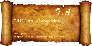 Tálas Alexandra névjegykártya